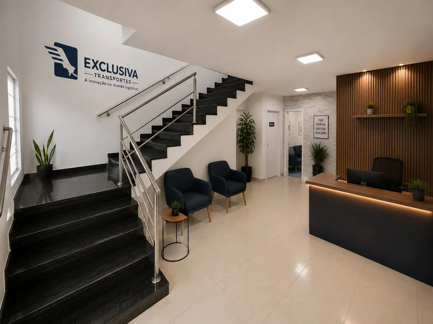 Ambiente da Exclusiva Transportes